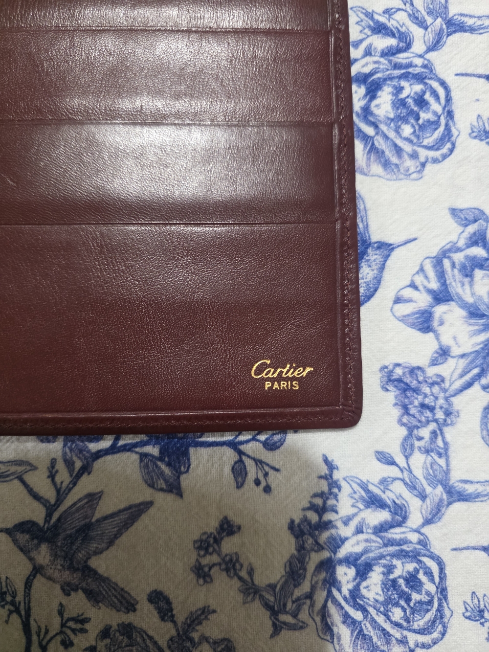 Vintage Must de Cartier Bordeaux Leather Long Wallet